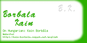 borbala kain business card